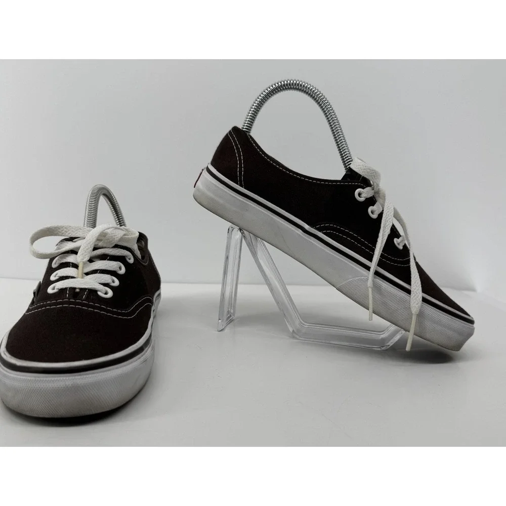 Vans Off The Wall Brown Canvas Sneakers Women's 7 Men's 5.5 Skater Streetwear